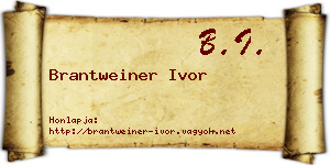 Brantweiner Ivor névjegykártya